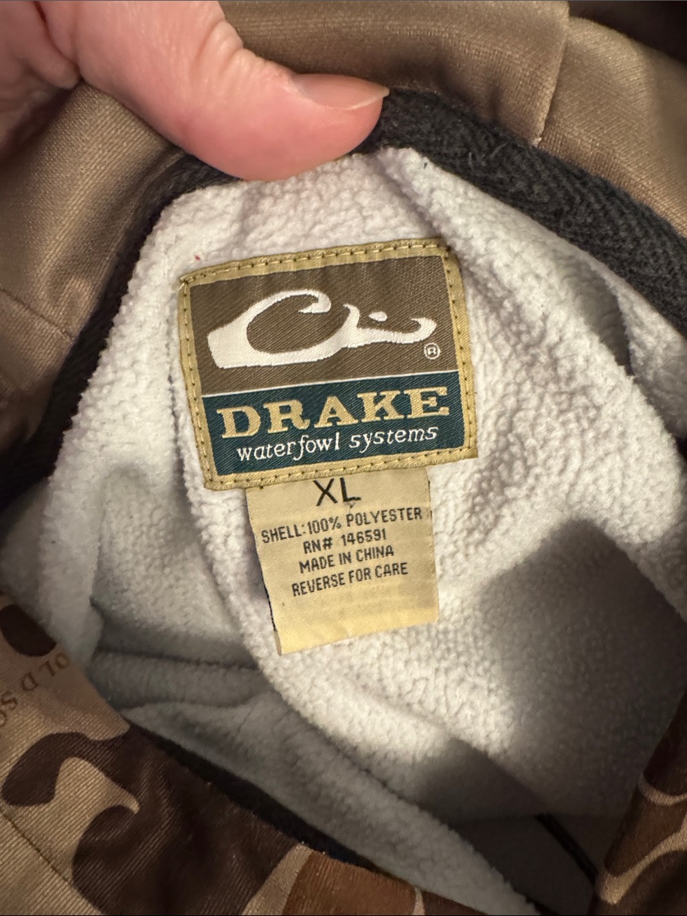 Drake Waterfowl Systems Brown Camo Hooded Pullover - Picture 2 of 5